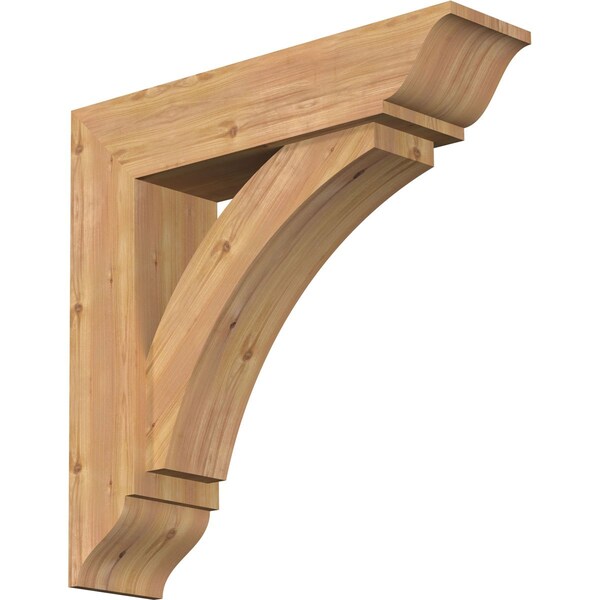 Ekena Millwork Thorton Traditional Smooth Bracket w/ Offset Brace, Western Red Cedar, 7 1/2"W x 30"D x 30"H BKT0806X30X30THR01SWR - main